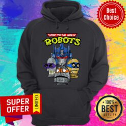 Nice Shiny Metal Ninja Robots Hoodie