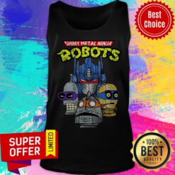 Nice Shiny Metal Ninja Robots Tank Top