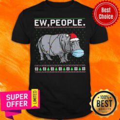 Official Hippopotamus Ew People Ugly Christmas Shirt