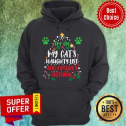 Official I’m On My Cat’s Naughty List And I Regret Nothing Hoodie