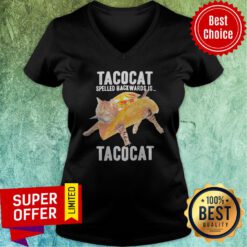 Official Tacocat Spelled Backwards Is Tacocat V-neck