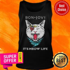 Premium Cat Bon Jovi It'S Meow Life Tank Top