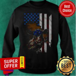 Premium Cow American Flag Sweatshirt