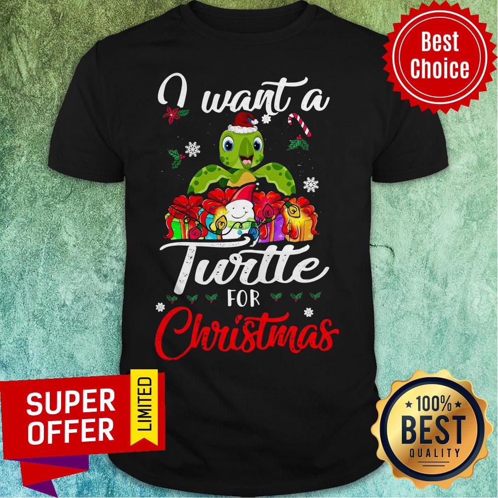 Premium I Want A Turtles For Christmas Shirt Premium I Want A Turtles For Christmas Shirt