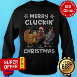 Premium Merry Cluckin' Christmas Chicken Sweatshirt