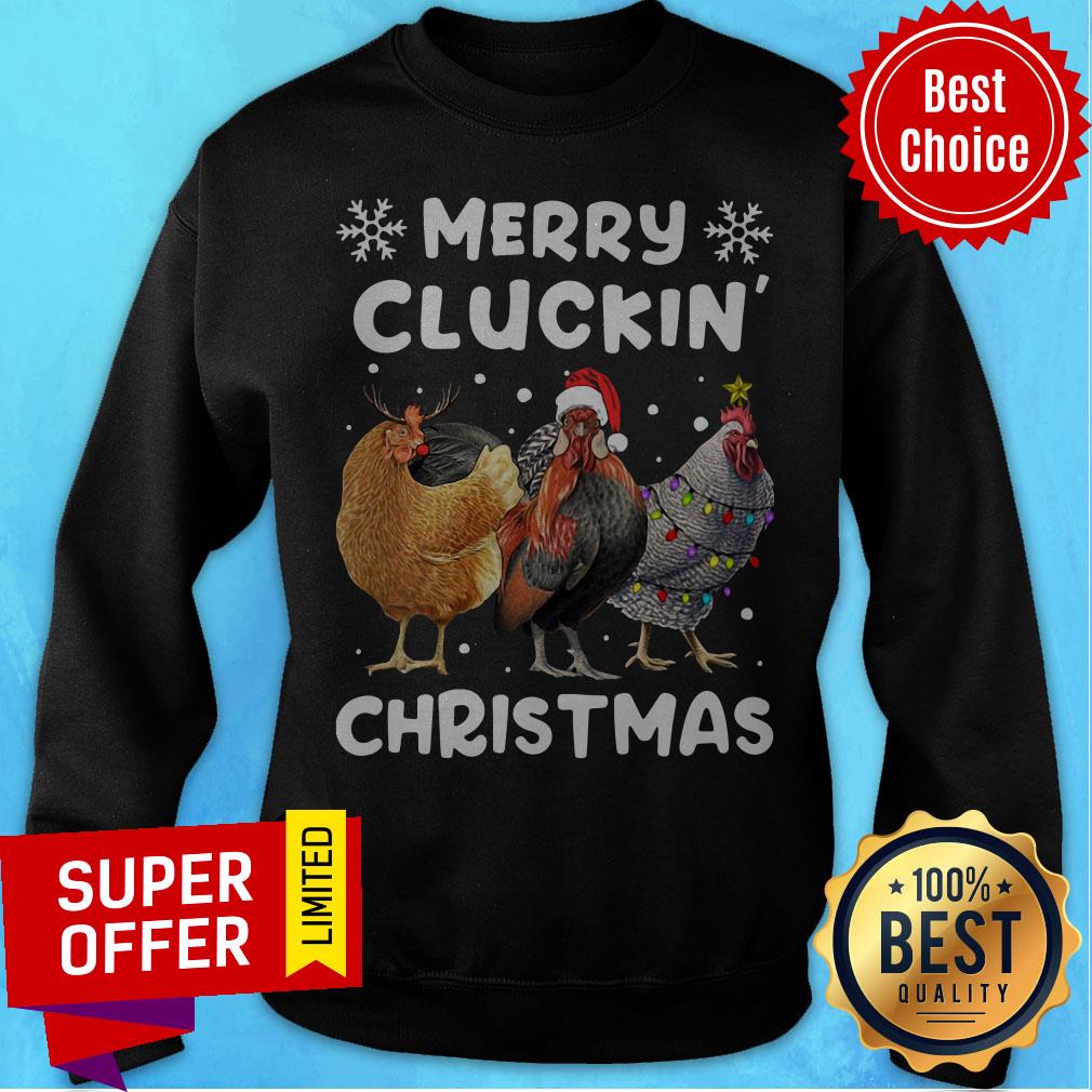 Premium Merry Cluckin' Christmas Chicken Shirt Premium Merry Cluckin' Christmas Chicken Sweatshirt