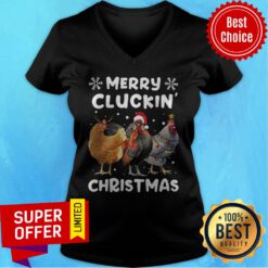 Premium Merry Cluckin' Christmas Chicken V-neck