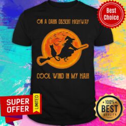 Witch On A Dark Desert Highway Cool Wind In My Hair Halloween Shirt