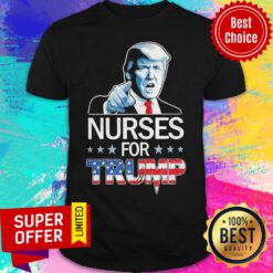 Funny Nurses For Trump American Flag Shirt