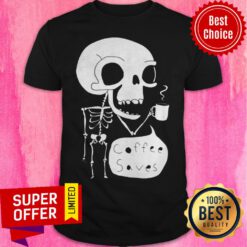 Official Skeleton Drink Coffee Saves Halloween Shirt