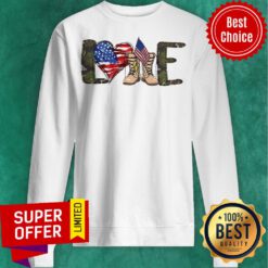Premium Love My Veteran American Flag Sweatshirt