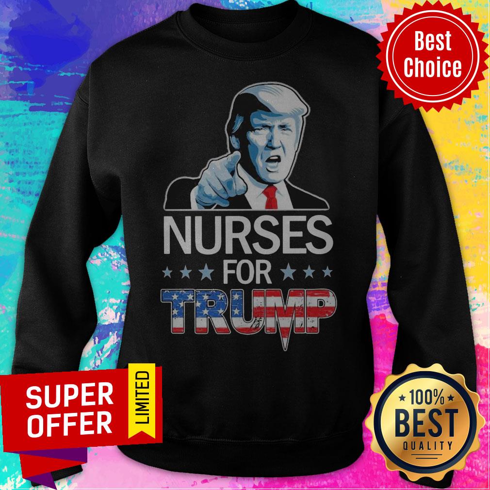 Funny Nurses For Trump American Flag Shirt Funny Nurses For Trump American Flag Sweatshirt