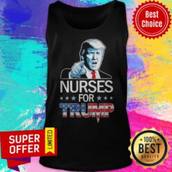 Funny Nurses For Trump American Flag Tank Top