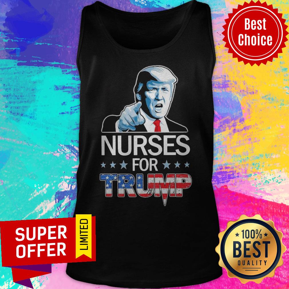 Funny Nurses For Trump American Flag Shirt Funny Nurses For Trump American Flag Tank Top