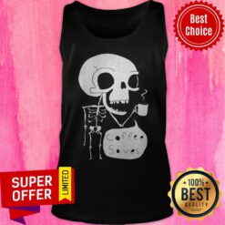 Official Skeleton Drink Coffee Saves Halloween Tank Top