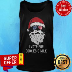 Christmas Election Santa I’m Voting For Cookies And Milk 2020 Tank Top
