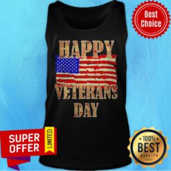 Top Happy Veterans day American Flag Tank Top