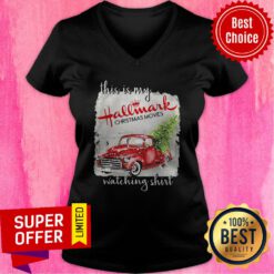 This Is My Hallmark Christmas Movies Watching Red Car V-neck