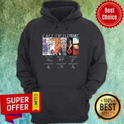 Top Cage The Elephant Signatures Hoodie