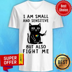 Top Cat I Am Small And Sensitive But Also Fight Me V-neck