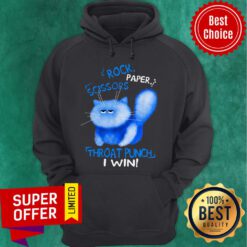 Top Cat Rock Paper Scissors Throat Punch I Win Hoodie