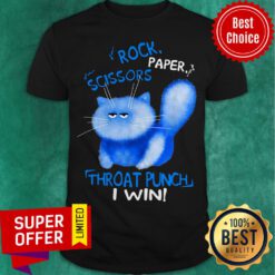 Top Cat Rock Paper Scissors Throat Punch I Win Shirt