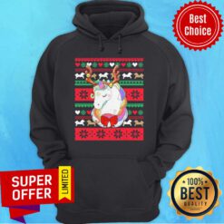 Top Reindeer Unicorn Ugly Christmas Unicorn Hoodie