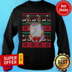 Top Reindeer Unicorn Ugly Christmas Unicorn Sweatshirt