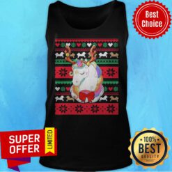 Top Reindeer Unicorn Ugly Christmas Unicorn Tank Top