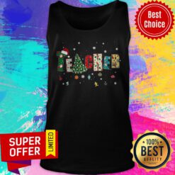 Top Teacher Merry Christmas Tank Top