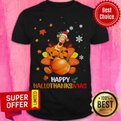 Top Tigger Happy Hallothanksmas Pumpkin Shirt