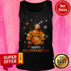 Top Tigger Happy Hallothanksmas Pumpkin Tank Top