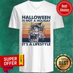 Halloween Is Not A Holiday It's A Lifestyle Vintage Retro V-neck