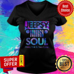 Premium Jeepsy Soul Messy Hair And Zero Cares V-neck