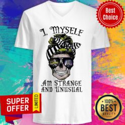 Awesome Skull I Myself Am Strange And Unusual V-neck