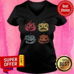 Awesome Halloween Retro Vintage V-neck