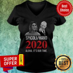 Funny Spicoli Hand 2020 Alqua It'S Our Time V-neck