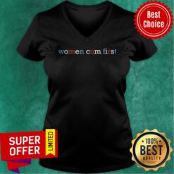 Awesome Women Cum First V-neck