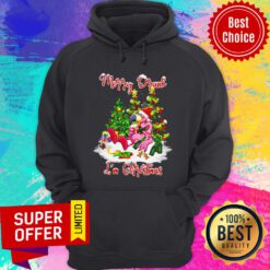 Awesome Flamingo Santa Merry Drunk I’m Christmas Hoodie