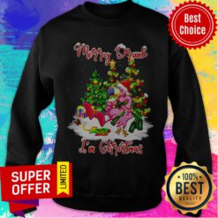 Awesome Flamingo Santa Merry Drunk I’m Christmas Sweatshirt