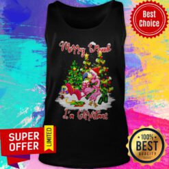 Awesome Flamingo Santa Merry Drunk I’m Christmas Tank Top