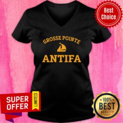Awesome Grosse Pointe Antifa V-neck