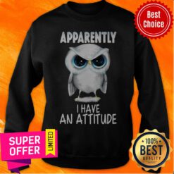 Awesome Owl Apparently I Have An Attitude Sweatshirt