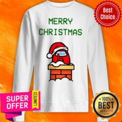 Awesome Santa Red Among Us Merry Christmas Sweatshirt