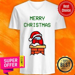 Awesome Santa Red Among Us Merry Christmas V-neck