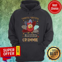 Awesome Thanksgiving Thankful Grateful Blessed Grammie Turkey Hoodie