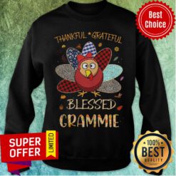 Awesome Thanksgiving Thankful Grateful Blessed Grammie Turkey Sweatshirt