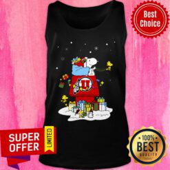 Awesome Utah Utes Santa Snoopy Wish You A Merry Christmas Tank Top