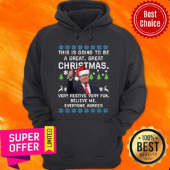Donald Trump This Is Going To Be A Great Great Christmas Vey Festive Very Fun Believe Me Ugly Christmas Hoodie