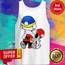 Funny Charlie Brown And Snoopy Forever Friends Christmas Tank Top